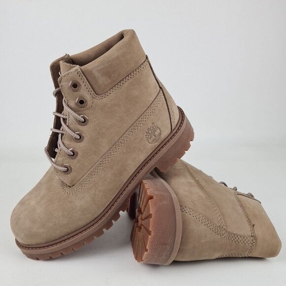 Timberland 6 IN Premium Waterproof Kids Boots Yellow Leather - Picture 9 of 12